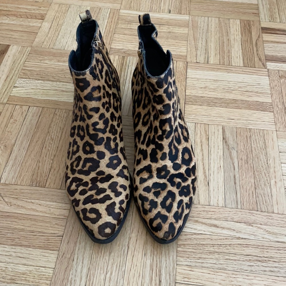 Franco Sarto Domingo leopard real calf hair bootie
